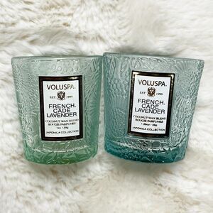 🔮‎ 5/$25 Set of 2 Empty Voluspa French Cade Lavender Mini Candle Jars